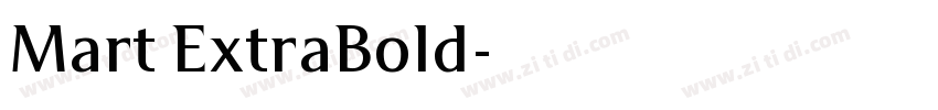 Mart ExtraBold字体转换